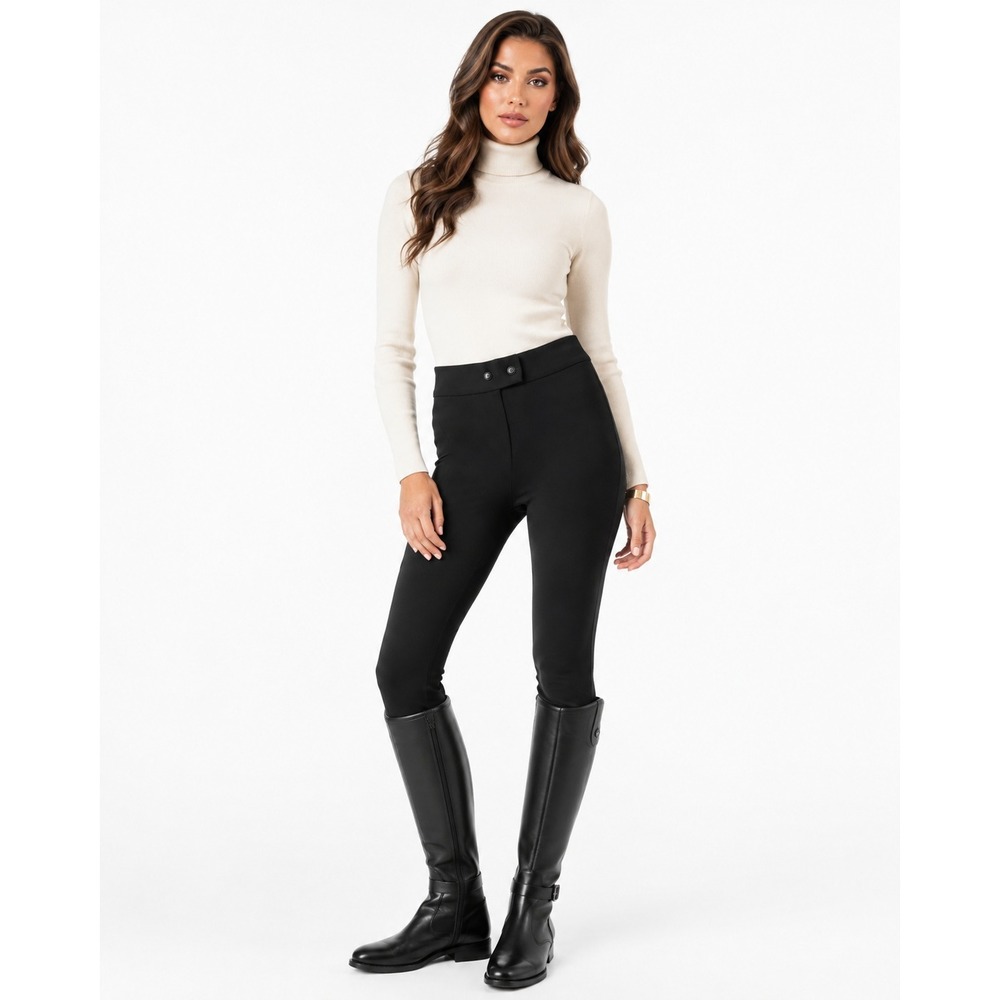 American Apparel Riding Pant Black High Waisted Ponte Knit Leggings Small